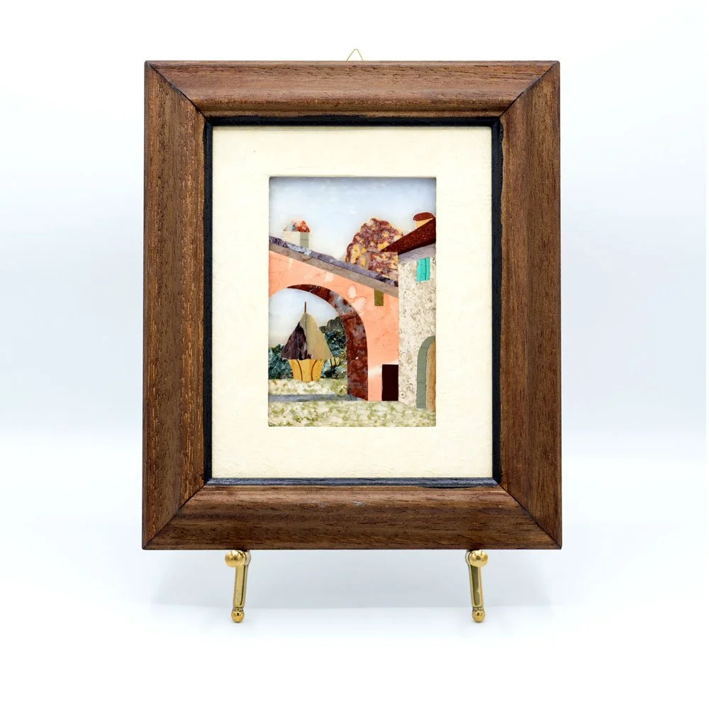 Pietra Dura of Colourful Town — Pitti Mosaici